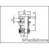 Passe Paroi 20 mm  traversée de cloison PVC