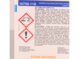 Solutions étalons calcium à 0 et 400 mg.L HI758-11 HANNA