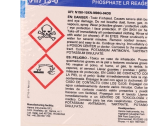 Solutions étalons phosphates à 0 et 1 mg.L HI713-11 HANNA