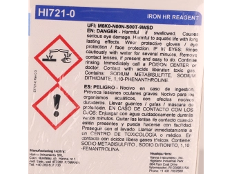 Solutions étalons fer à 0,00 et 1,00 mg.L HI721-11 HANNA