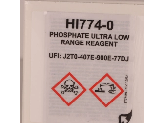 Réactifs pour traces de phosphates en eau de mer (HI774-25), 25 tests HANNA