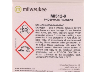 Réactif pour photomètre PO4 MILWAUKEE par 25 MI512-25