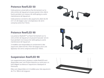 Reef Led 90 suspension au choix pour aquariums et Reefled 90