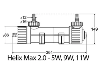 Stérilisateur 5 Watts UV-C Helix Max 2.0  aqua medic