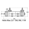Stérilisateur 11 Watts UV-C aqua medic Helix Max 2.0 