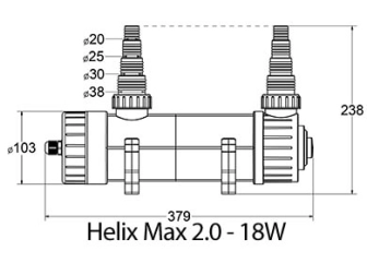 Stérilisateur 18 Watts Helix Max 2.0 UV-C aqua medic 