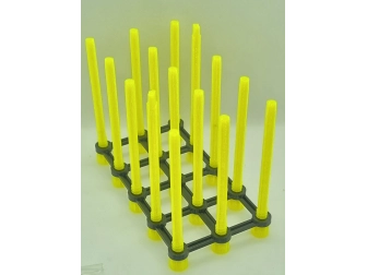 Raised XLWide Bio Ball Stands Aquaprint Yellow