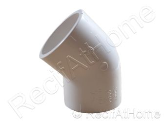 PVC Blanc Coude 45 degrés  20mm