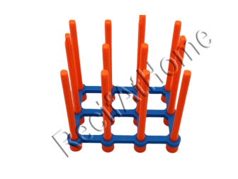 Raised Large Bio Ball Stands Aquaprint Orange