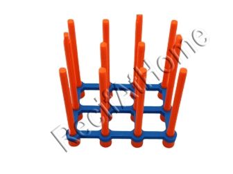 Raised Large Bio Ball Stands Aquaprint Orange