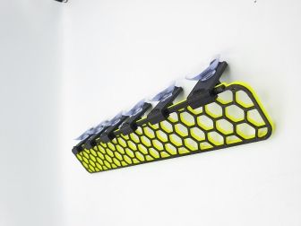 30cm Large Honeycomb Slimline Suction Cup Underglow Frag Racks Aquaprint Jaune