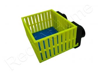 Magntic Mushroom Basket - Nano Media Baskets Aquaprint jaune Lxlxh 9,5x7,5x5cm