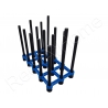 Raised XLWide Bio Ball Stands Aquaprint Noir BLUE Lxlxh 15x8x13cm