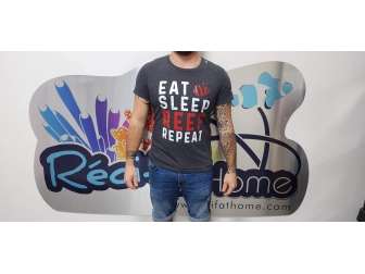 T-shirt EAT SLEEP REEF DARK GREY taille au choix