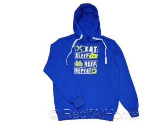 Sweat capuche EAT SLEEP REEF REPEAT ROYAL BLUE taille au choix