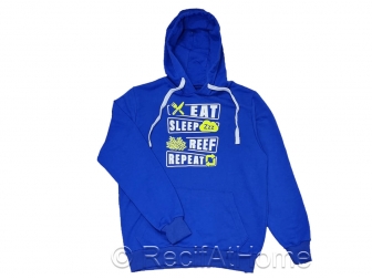 Sweat capuche EAT SLEEP REEF REPEAT ROYAL BLUE taille au choix