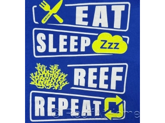 Sweat capuche EAT SLEEP REEF REPEAT ROYAL BLUE taille au choix