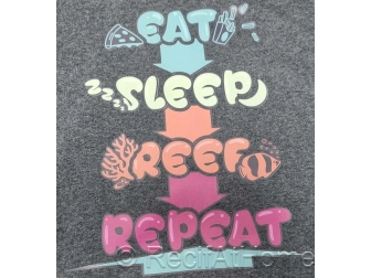 Sweat capuche EAT SLEEP REEF REPEAT ROYAL GREY taille au choix