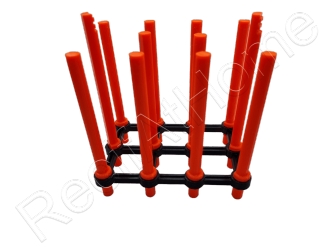 Raised Large Bio Ball Stands Aquaprint Orange/noir Lxlxh 11,5x8x12cm