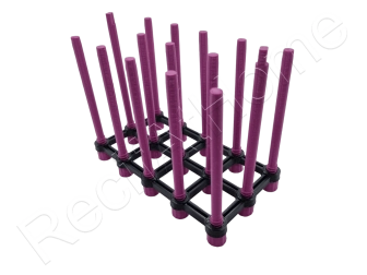 Raised XLWide Bio Ball Stands Aquaprint violet/noir Lxlxh 15x8x13cm