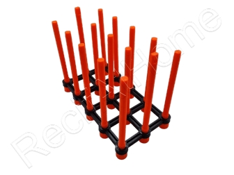 Raised XLWide Bio Ball Stands Aquaprint Orange Lxlxh 15x8x13cm