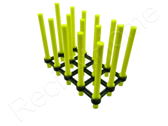 Raised XLWide Bio Ball Stands Aquaprint Yellow Lxlxh 15x8x13cm