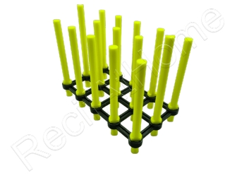 Raised XLWide Bio Ball Stands Aquaprint Yellow Lxlxh 15x8x13cm