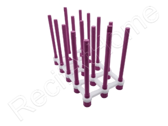 Raised XLWide Bio Ball Stands Aquaprint violet/transparent Lxlxh 15x8x13cm