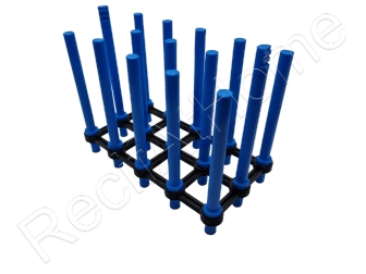 Raised XLWide Bio Ball Stands Aquaprint TIGE Blue Lxlxh 15x8x13cm