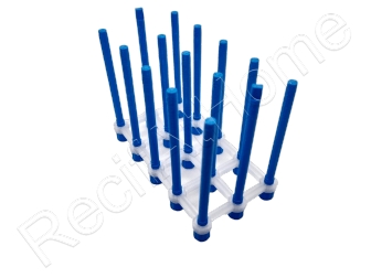 Raised XLWide Bio Ball Stands Aquaprint Blue/transparent Lxlxh 15x8x13cm