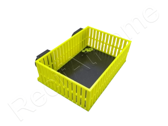 Magntic Mushroom Basket Media Baskets Aquaprint Jaune/Noir Lxlxh 15x10x5cm