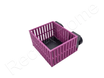 Magntic Mushroom Basket - Nano Media Baskets Aquaprint violet/noir Lxlxh 9,5x7,5x5cm