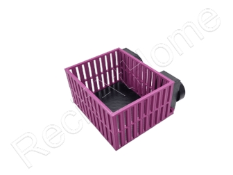 Magntic Mushroom Basket - Nano Media Baskets Aquaprint violet/noir Lxlxh 9,5x7,5x5cm