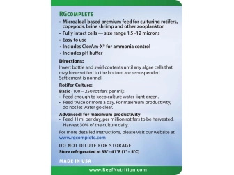 RG COMPLETE 177 ml Culture artemia et rotifère solution d'enrichissement